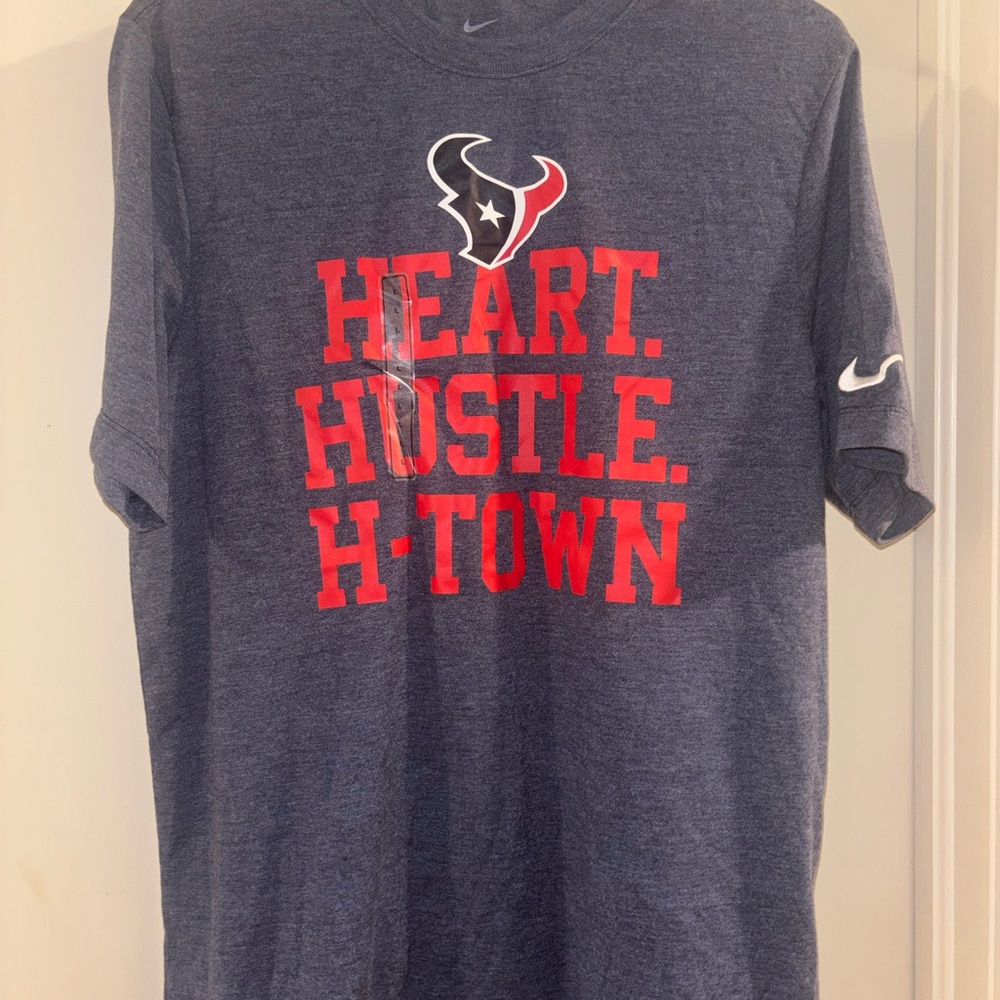 Nike Houston Texans “Heart Hustle H-Town” NFL T-Shirt | NWT | $40 Retail